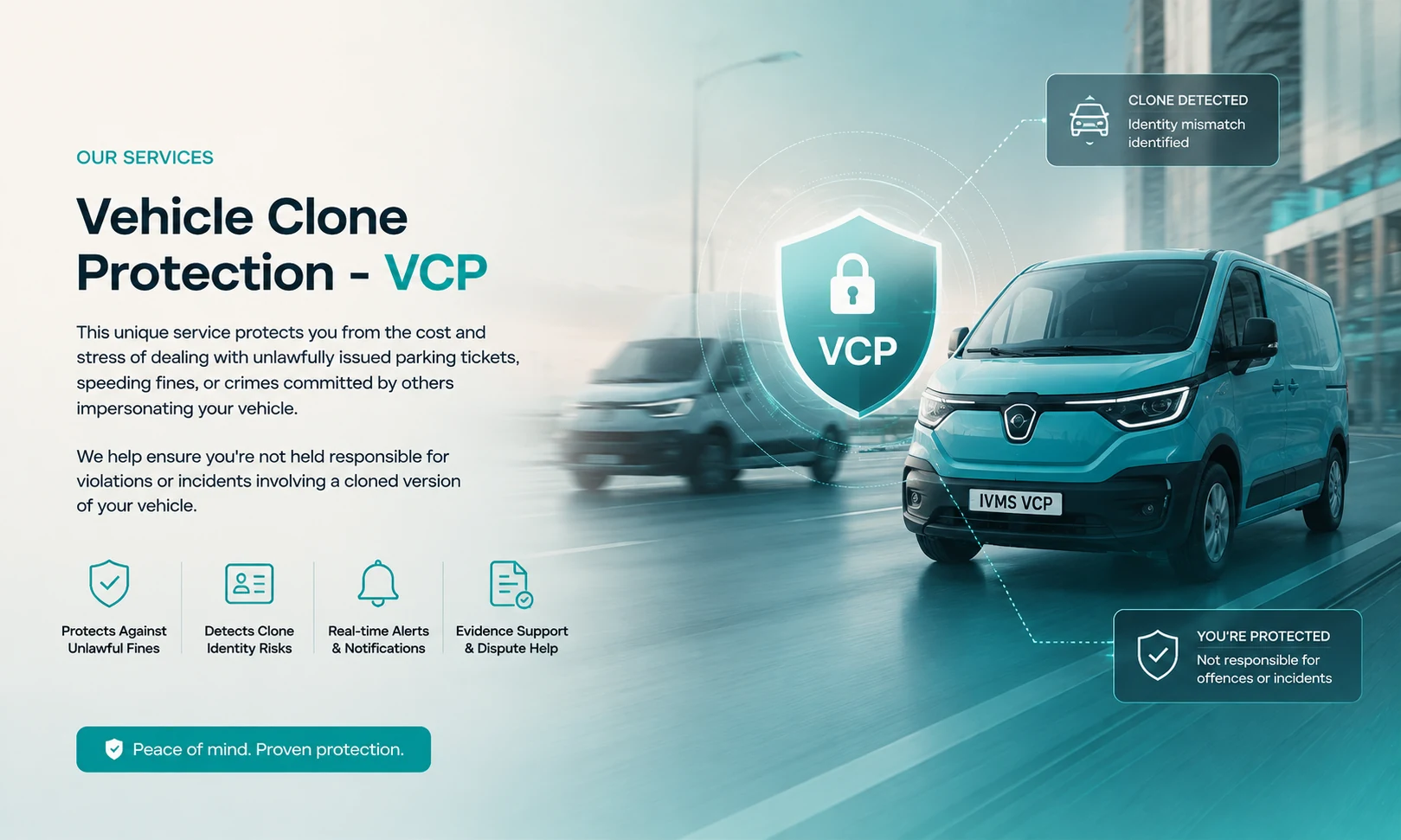 Vehicle Clone Protection technology identifying a cloned vehicle